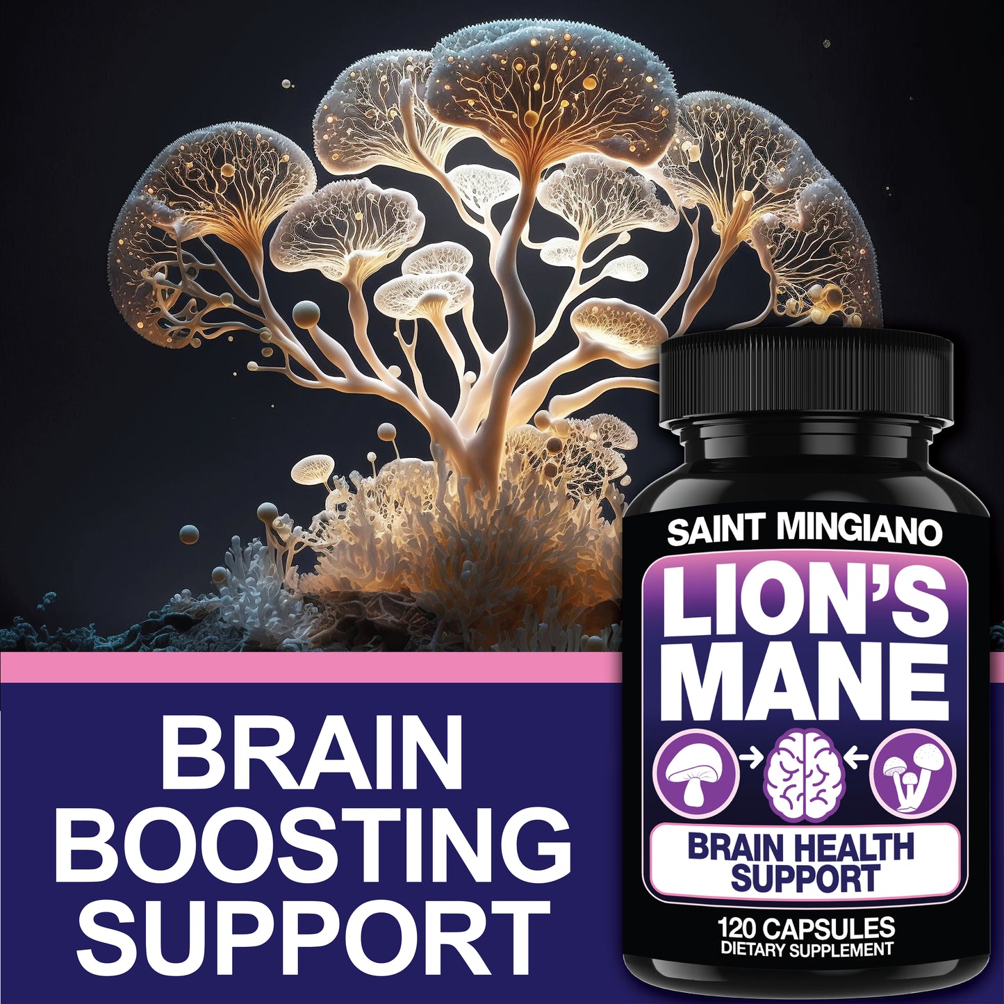 Lion's Mane Mushroom Supplement | 120 Capsules