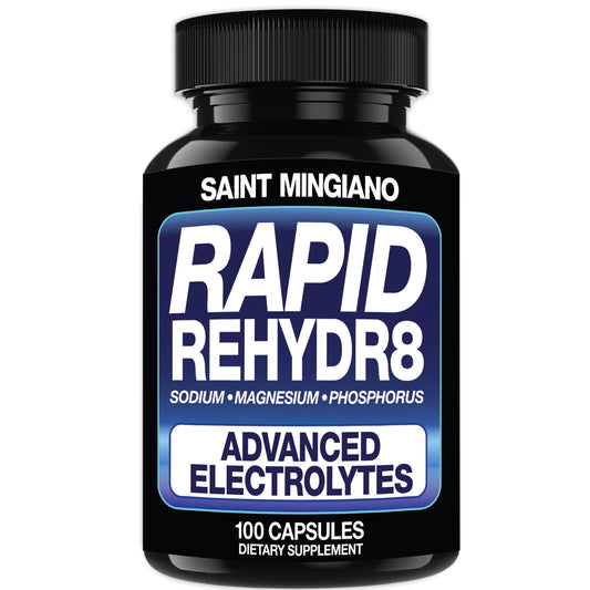 Rapid Rehydr8 Electrolyte Supplements 100 Capsules – Aid in The Prevention of Cramping and Supports Muscle Endurance and Recovery